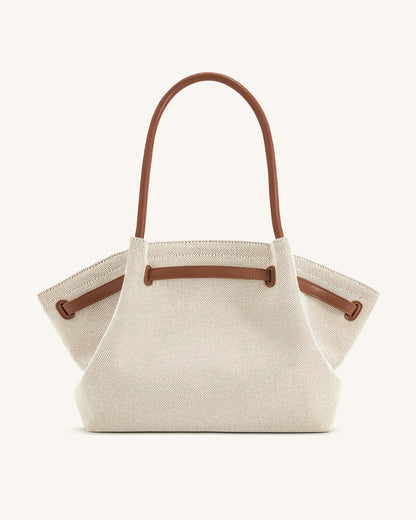 Hana Grand Sac Cabas - Toile Marron