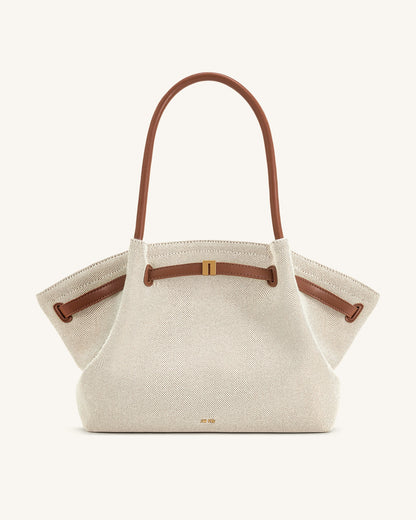 Hana Grand Sac Cabas - Toile Marron