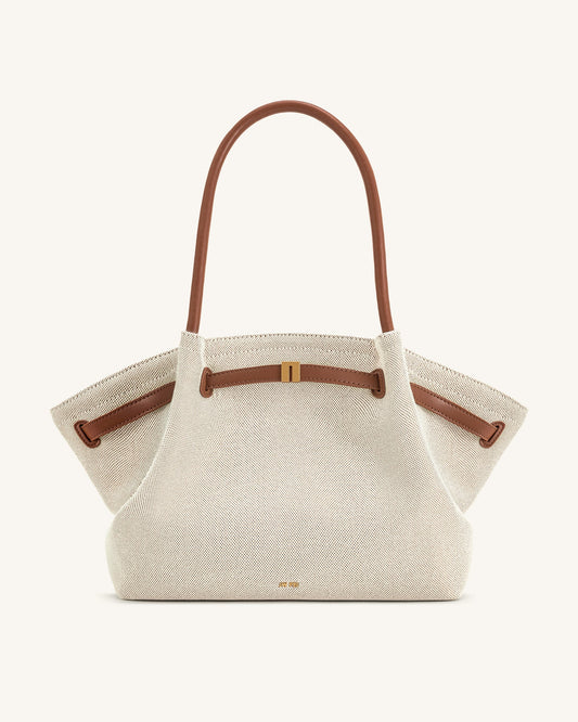Hana Grand Sac Cabas - Toile Marron