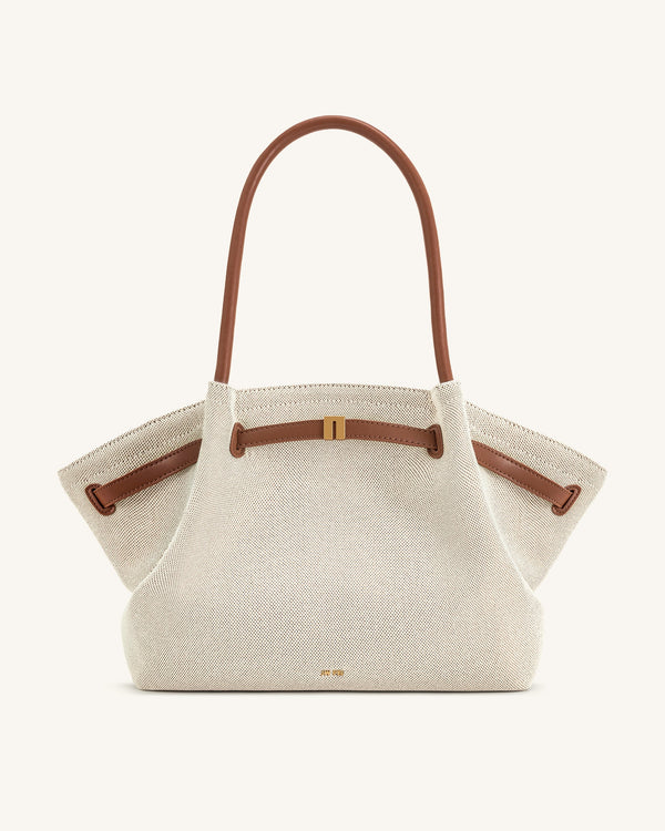 Hana Grand Sac Cabas - Toile Marron